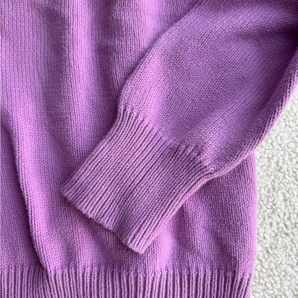 Women's Pink V-Neck Sweater - Picture 4 of 5